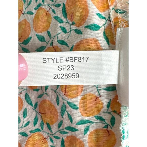 J. Crew Factory Women’s Lightweight Cotton Shirt Signature Fit Peaches Print S - Picture 8 of 10